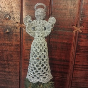 Karácsonyfa csúcsdísz, Karácsony, Adventi díszek, Adventi asztaldísz, Horgolás, MESKA