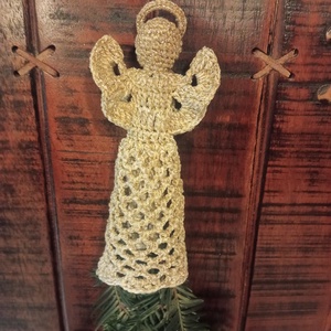 Karácsonyfa csúcsdísz, Karácsony, Adventi díszek, Adventi gyertyadíszek és koszorúdíszek, Horgolás, MESKA