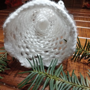 Angyalka csúcsdísz - karácsony - karácsonyi lakásdekoráció - karácsonyfa szoknya, karácsonyfa alátét - Meska.hu