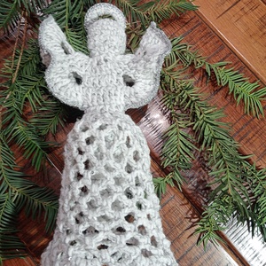 Angyalka csúcsdísz - karácsony - karácsonyi lakásdekoráció - karácsonyfadíszek - Meska.hu