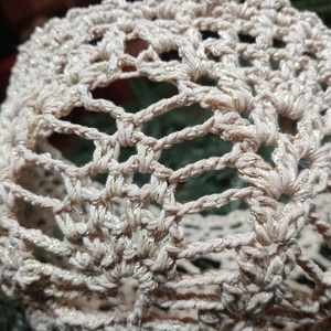 Horgolt kosár - karácsony - karácsonyi lakásdekoráció - ünnepi asztaldekoráció - Meska.hu