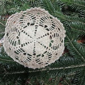 Horgolt kosár - karácsony - karácsonyi lakásdekoráció - ünnepi asztaldekoráció - Meska.hu