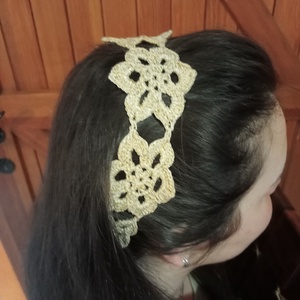 Horgolt hajpánt - Meska.hu