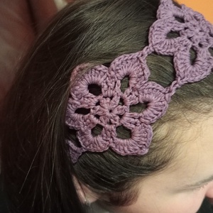 Horgolt hajpánt - Meska.hu