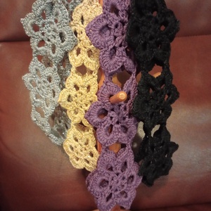 Horgolt hajpánt - ruha & divat - hajdísz & hajcsat - hajráf & hajpánt - Meska.hu