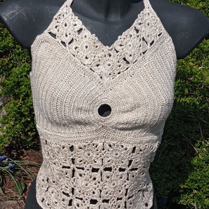 Horgolt top - ruha & divat - női ruha - top - Meska.hu