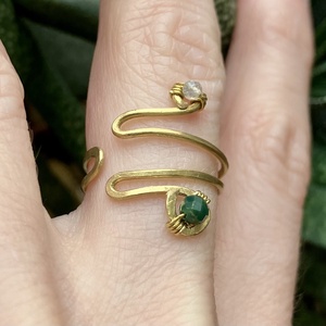 SaraZ // Twin Orbit gyűrű - ékszer - gyűrű - gyöngyös gyűrű - Meska.hu