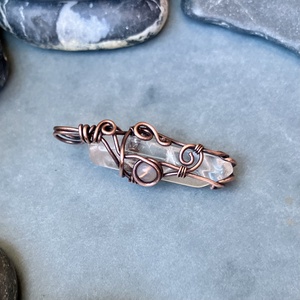 SaraZ // Crystal Ward medál szürke acháttal és választható lánccal - ékszer - nyaklánc - medál - Meska.hu