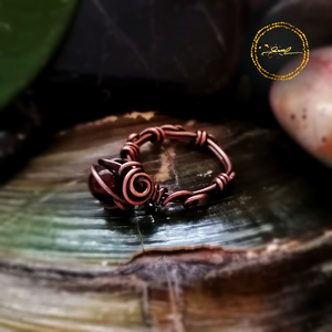 SaraZ // Earthbound Sigil gyűrű bikaszemmel, Ékszer, Gyűrű, Fonódó gyűrű, Ékszerkészítés, MESKA