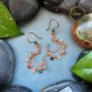 SaraZ // Lunar Circle bohém fülbevaló - Meska.hu