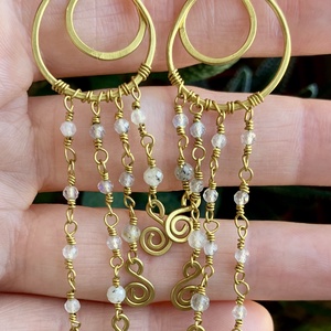 SaraZ // Lunar Circle csillár fülbevaló - ékszer - fülbevaló - csillár fülbevaló - Meska.hu