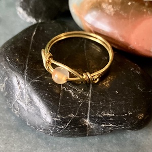 SaraZ // Inner Ember gyűrű páva acháttal - ékszer - gyűrű - gyöngyös gyűrű - Meska.hu