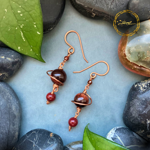 SaraZ // Planet Bloom fülbevaló bikaszemmel - Meska.hu