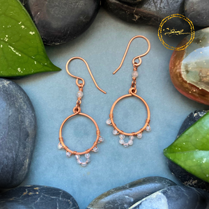 SaraZ // Desert Bloom fülbevaló labradorittal, Ékszer, Fülbevaló, Lógó fülbevaló, Ékszerkészítés, MESKA