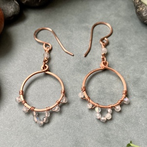 SaraZ // Desert Bloom fülbevaló labradorittal - ékszer - fülbevaló - lógó fülbevaló - Meska.hu