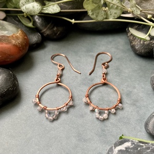 SaraZ // Desert Bloom fülbevaló labradorittal - ékszer - fülbevaló - lógó fülbevaló - Meska.hu