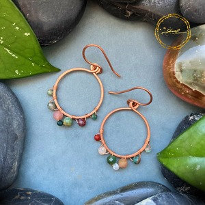 SaraZ // Desert Bloom fülbevaló indiai acháttal, Ékszer, Fülbevaló, Lógó fülbevaló, Ékszerkészítés, MESKA