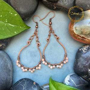 SaraZ // Desert Bloom fülbevaló napkővel, Ékszer, Fülbevaló, Lógó fülbevaló, Ékszerkészítés, MESKA