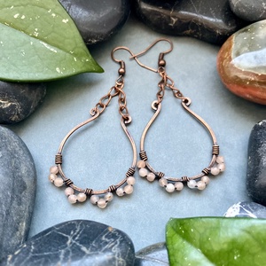 SaraZ // Desert Bloom fülbevaló napkővel - ékszer - fülbevaló - lógó fülbevaló - Meska.hu