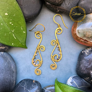 SaraZ // Desert Bloom fülbevaló rodokrozit, Ékszer, Fülbevaló, Lógó fülbevaló, Ékszerkészítés, MESKA