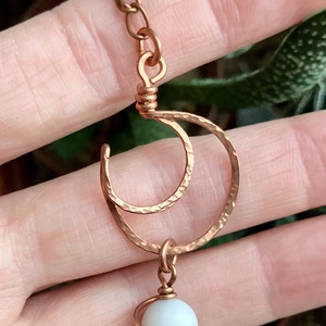 SaraZ // Lunar Circle nyaklánc amazonittal - ékszer - nyaklánc - medálos nyaklánc - Meska.hu