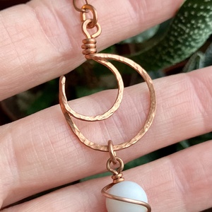 SaraZ // Lunar Circle nyaklánc amazonittal - ékszer - nyaklánc - medálos nyaklánc - Meska.hu