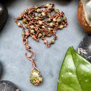 SaraZ // Lunar Circle nyaklánc unakittal - ékszer - nyaklánc - medálos nyaklánc - Meska.hu