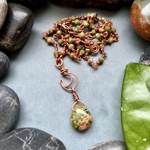 SaraZ // Lunar Circle nyaklánc unakittal - ékszer - nyaklánc - medálos nyaklánc - Meska.hu