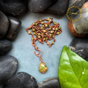 SaraZ // Lunar Circle nyaklánc unakittal, Ékszer, Nyaklánc, Medálos nyaklánc, Ékszerkészítés, MESKA