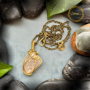 SaraZ // Nomad Relics nyaklánc rutilkvarccal, Ékszer, Nyaklánc, Medálos nyaklánc, Ékszerkészítés, MESKA