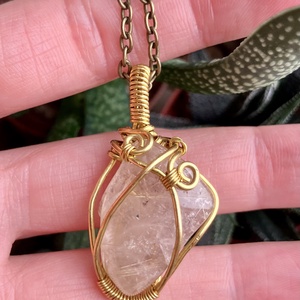 SaraZ // Nomad Relics nyaklánc rutilkvarccal - ékszer - nyaklánc - medálos nyaklánc - Meska.hu