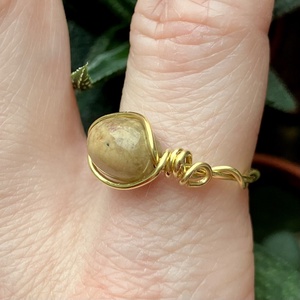 SaraZ // Inner Ember gyűrű alasani acháttal - ékszer - gyűrű - gyöngyös gyűrű - Meska.hu