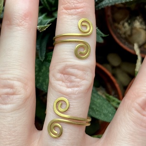 SaraZ // Serpentine Grace dupla gyűrű - ékszer - gyűrű - vékony gyűrű - Meska.hu