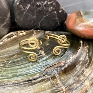 SaraZ // Serpentine Grace dupla gyűrű - ékszer - gyűrű - vékony gyűrű - Meska.hu