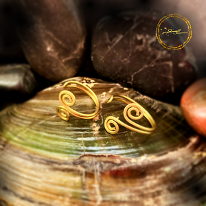 SaraZ // Serpentine Grace dupla gyűrű, Ékszer, Gyűrű, Vékony gyűrű, Ékszerkészítés, MESKA