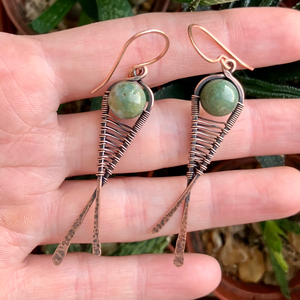 SaraZ // Forest Finch fülbevaló indiai acháttal - ékszer - fülbevaló - lógó fülbevaló - Meska.hu