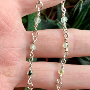 SaraZ // Desert Bloom bokalánc prehnittel - ékszer - lábdísz és testékszer - bokalánc - Meska.hu