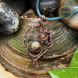 SaraZ // Eclipse Soul nyaklánc indiai acháttal, Ékszer, Nyaklánc, Medálos nyaklánc, Ékszerkészítés, MESKA