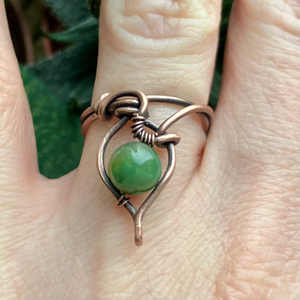 SaraZ // Forest Drop gyűrű indiai acháttal - ékszer - gyűrű - gyöngyös gyűrű - Meska.hu