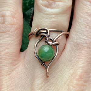 SaraZ // Forest Drop gyűrű indiai acháttal - ékszer - gyűrű - gyöngyös gyűrű - Meska.hu