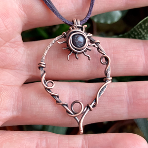 SaraZ // Forest Drop nyaklánc indiai acháttal - ékszer - nyaklánc - medálos nyaklánc - Meska.hu