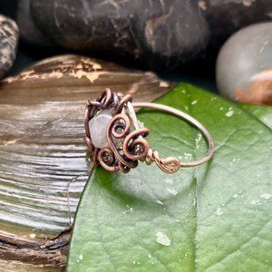 SaraZ // Earthbound Sigil gyűrű labradorittal - ékszer - gyűrű - fonódó gyűrű - Meska.hu