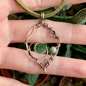 SaraZ // Eclipse Soul - Hold nyaklánc indiai acháttal - ékszer - nyaklánc - medálos nyaklánc - Meska.hu