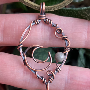 SaraZ // Eclipse Soul - Hold nyaklánc indiai acháttal - ékszer - nyaklánc - medálos nyaklánc - Meska.hu