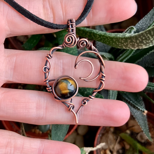 SaraZ // Eclipse Soul nyaklánc tigrisszemmel - ékszer - nyaklánc - medálos nyaklánc - Meska.hu