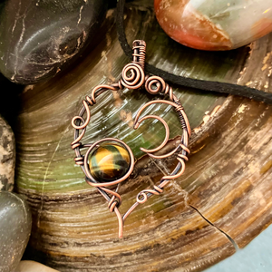 SaraZ // Eclipse Soul nyaklánc tigrisszemmel - ékszer - nyaklánc - medálos nyaklánc - Meska.hu