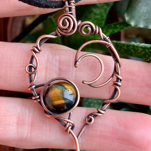 SaraZ // Eclipse Soul nyaklánc tigrisszemmel - ékszer - nyaklánc - medálos nyaklánc - Meska.hu