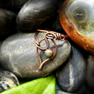 SaraZ // Forest Drop gyűrű indiai acháttal, Ékszer, Gyűrű, Gyöngyös gyűrű, Ékszerkészítés, MESKA