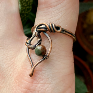 SaraZ // Forest Drop gyűrű indiai acháttal - ékszer - gyűrű - gyöngyös gyűrű - Meska.hu