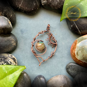 SaraZ // Eclipse Soul nyaklánc indiai acháttal, Ékszer, Nyaklánc, Medálos nyaklánc, Ékszerkészítés, MESKA